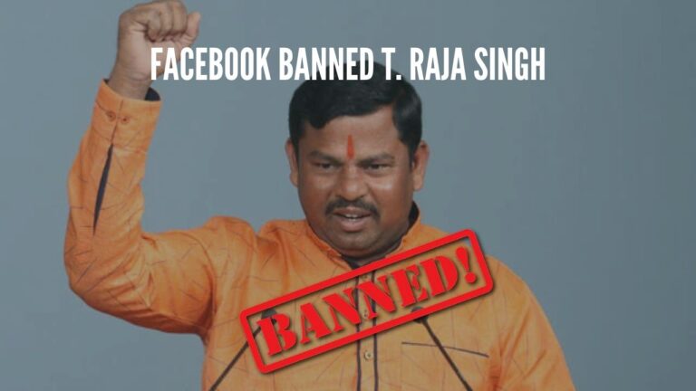Facebook banned t. Raja singh