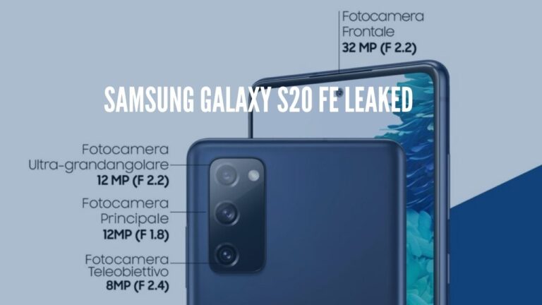 Samsung Galaxy S20 FE Video Leaked