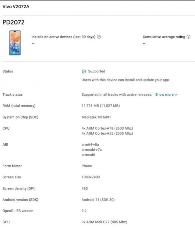 Vivo-V2072A-spotted-on-google-play-console