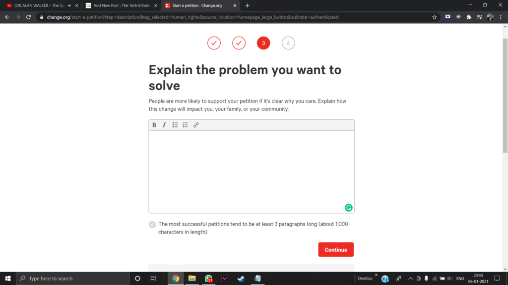 Change.org website